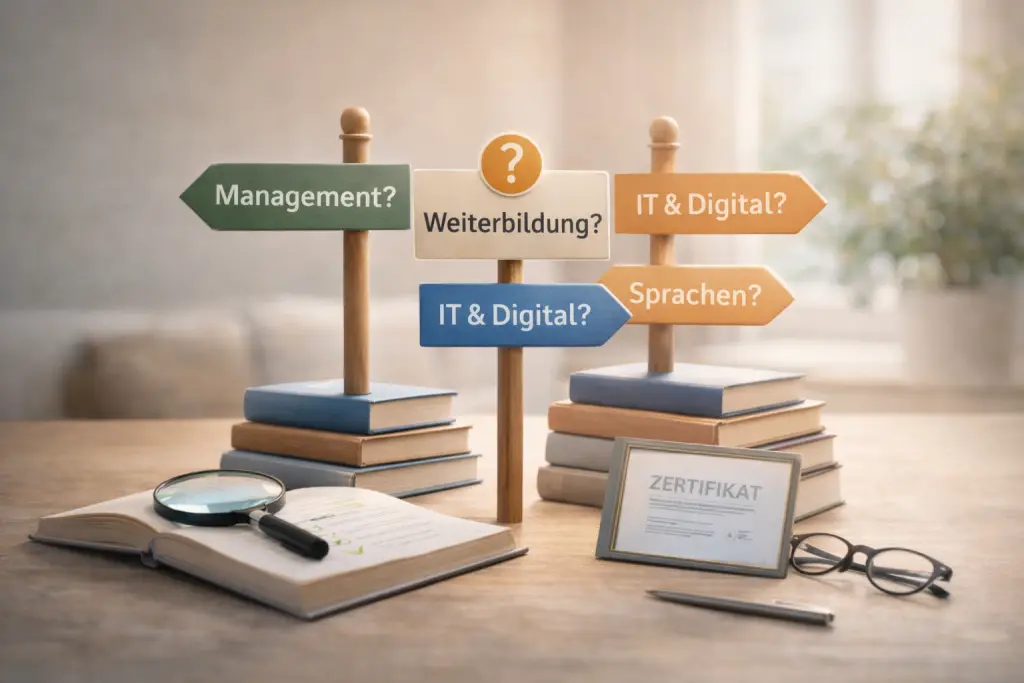 Bücher und Wegweiser für Weiterbildung