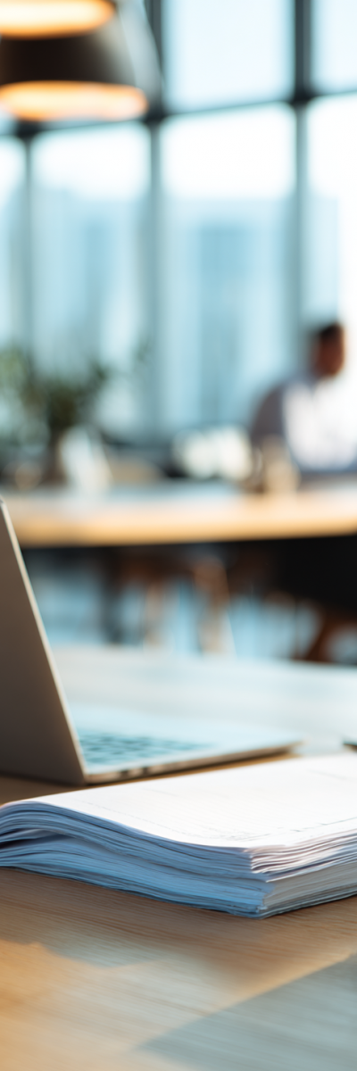 Zertifikat neben Laptop