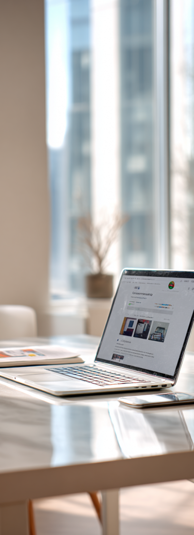 Lernplattform auf dem Display eines Laptops